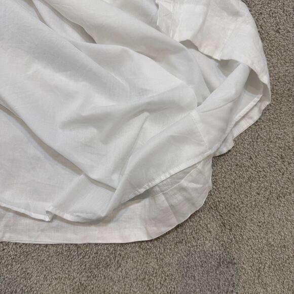 MNG medium Laia linen cap sleeve belted shirt midi dress D1 3066 - Picture 11 of 14